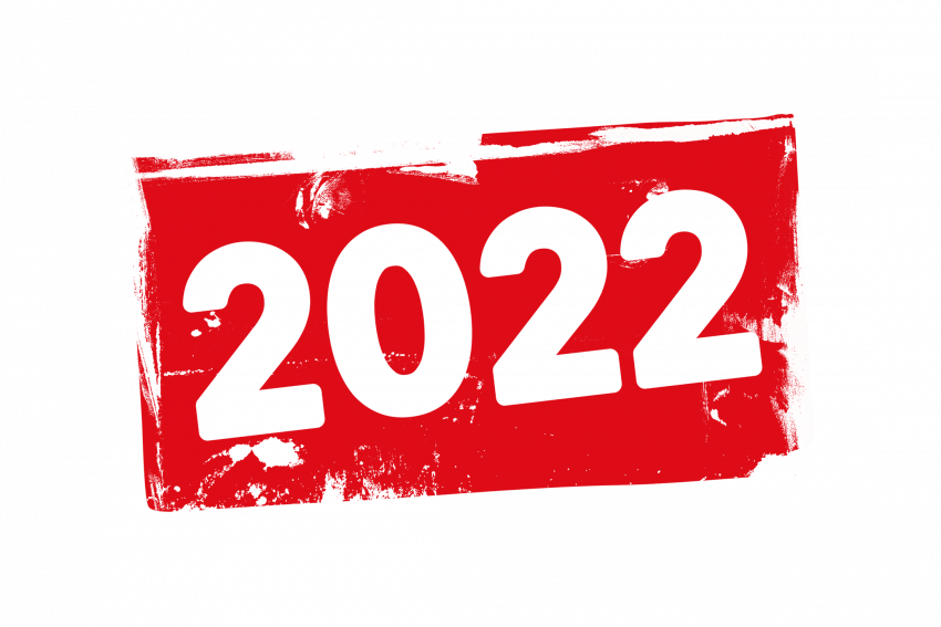 2022 New Year Text PNG HD Transparent Background Free