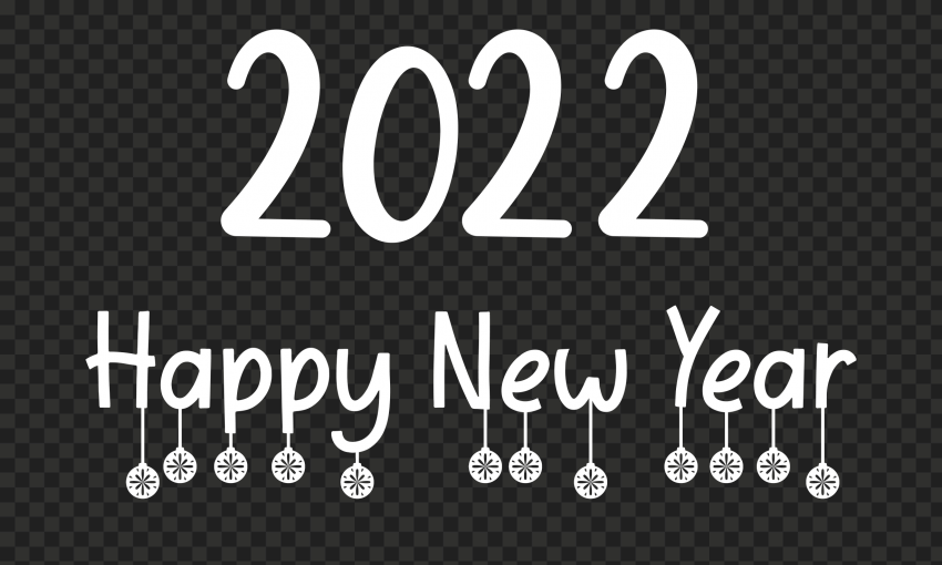2022 New Year Text PNG Transparent Backgrounds