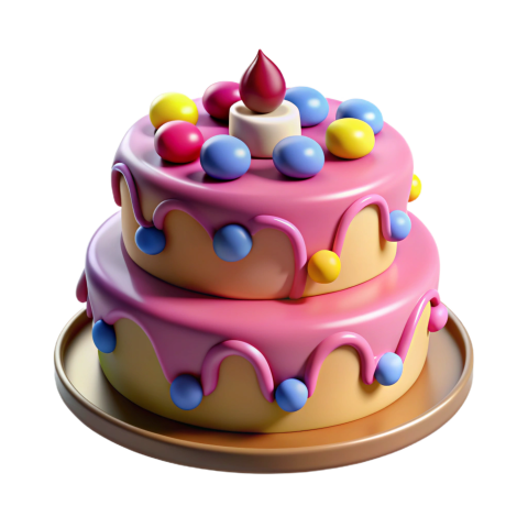 3D birthday cake png Clipart Free Without Background