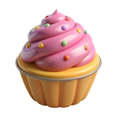3d Cup cake Png transparent background Clipart Images