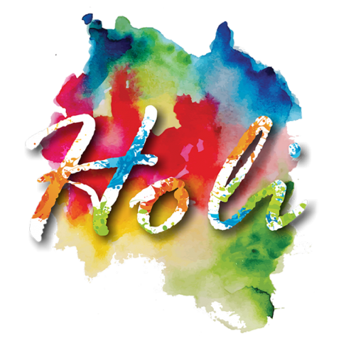 3D Holi Text HD PNG Download