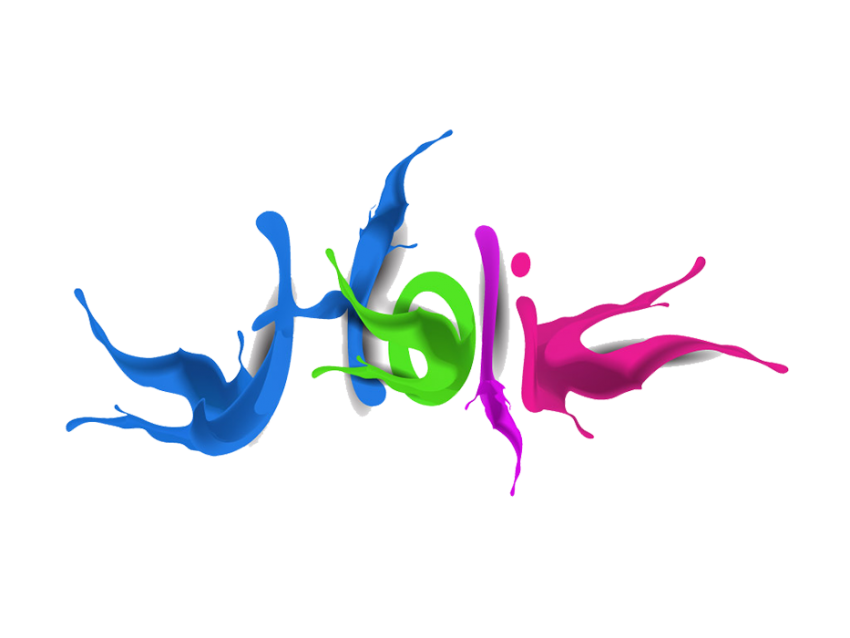 3D Holi Transparent HD PNG Images