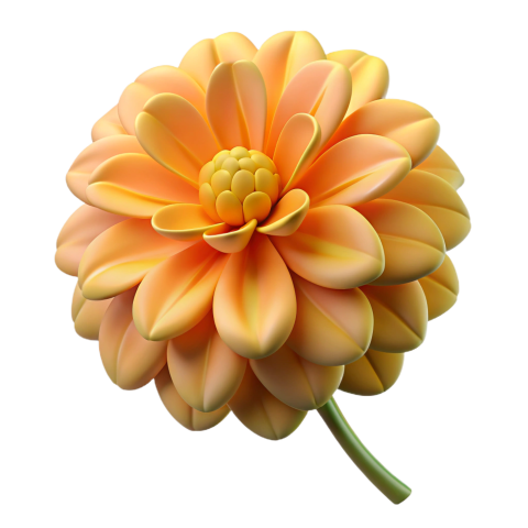 3D Marigold flower png transparent background Free