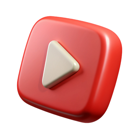 3d YouTube Logo Png HD Clipart transparent Background