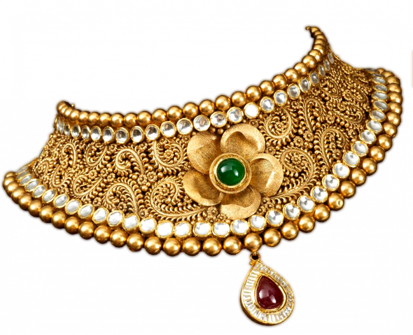Antique Gold neclace Png Free Download