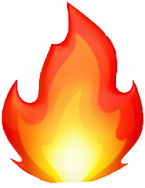 Apple Fire iPhone Emoji PNG Images