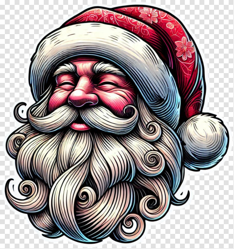 Artistic Smiling Santa Claus Png Illustration Editing CB