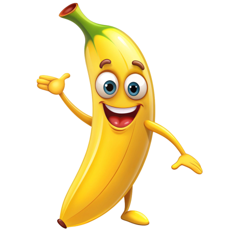 Banana fruit cartoon character png Free Images