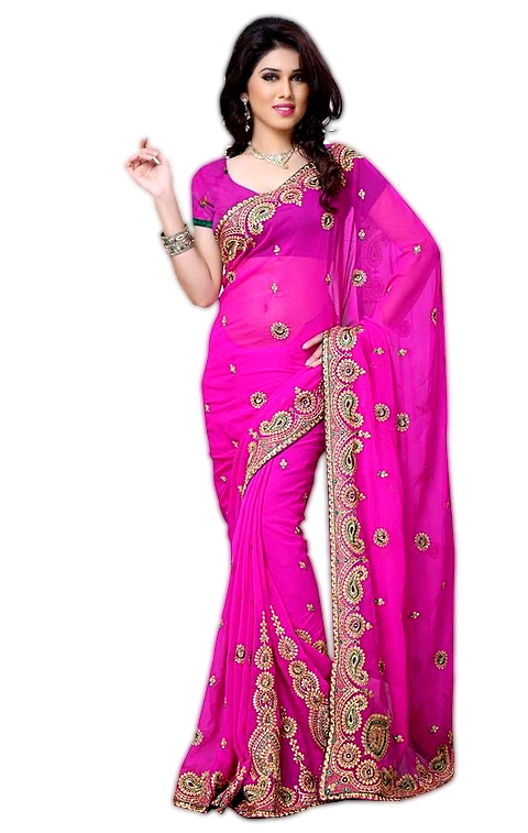 Beautiful Girl PNG in Saree Full HD Download