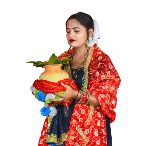 Bhakti Navratri Girl model PNG image