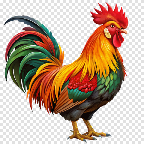 Big Rooster Image Transparent Png Vector