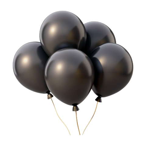 Black balloons Png transparent background free Download