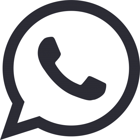 Black WhatsApp icon PNG Download