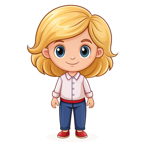Blonde cartoon character Png HD Clipart Images Free