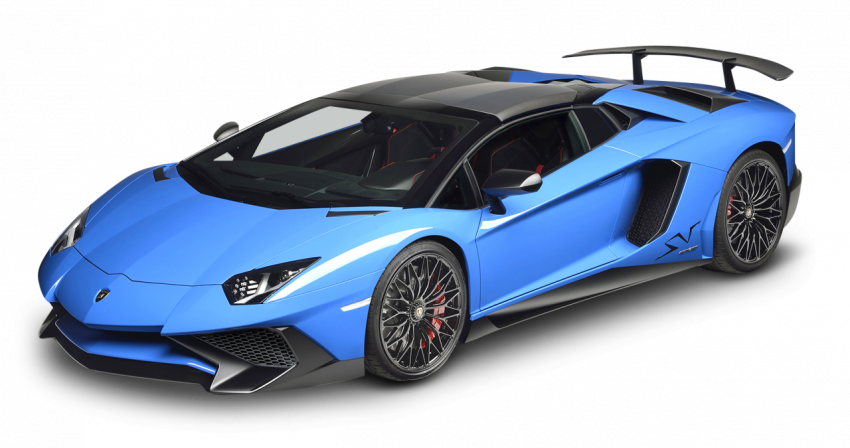 Blue Lamborghini Aventador PNG Clipart