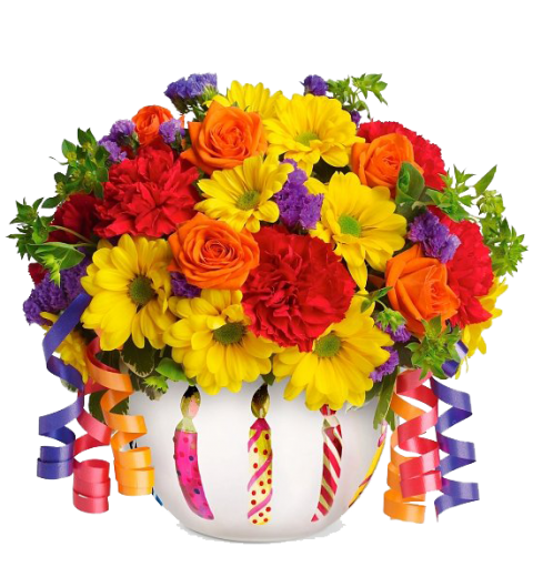 Bouquet Flowers PNG image with Transparent Background