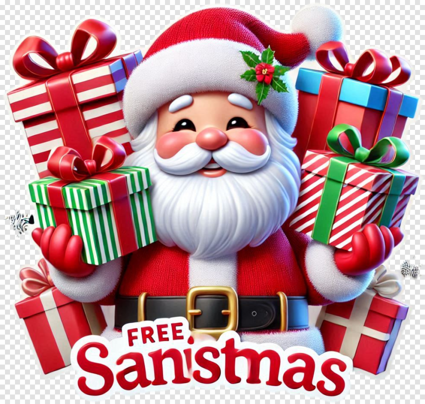 CB Smiling Santa Claus Png For Greeting Cards