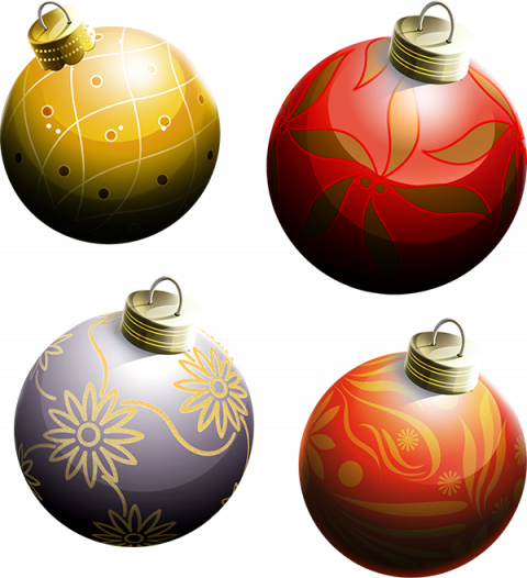 Christmas Baubles Png full HD Transparent