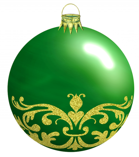 Christmas Green Bauble Png Free Download Hd