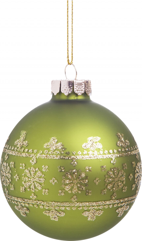 Christmas Green Baubles Png full HD Transparent