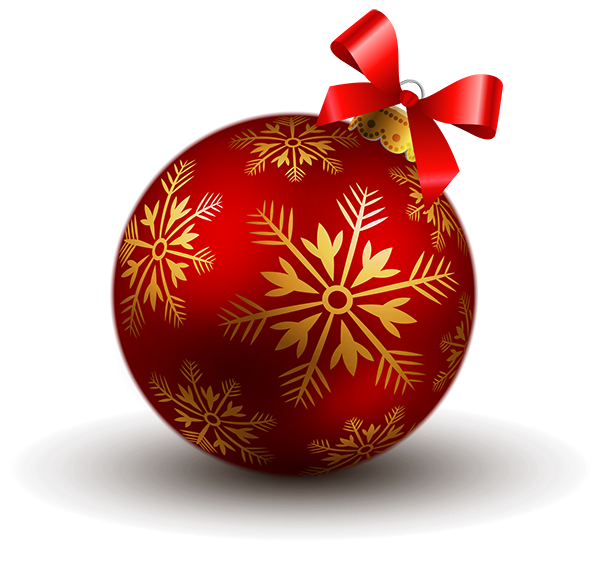 Christmas Red Baubles Png full HD Transparent
