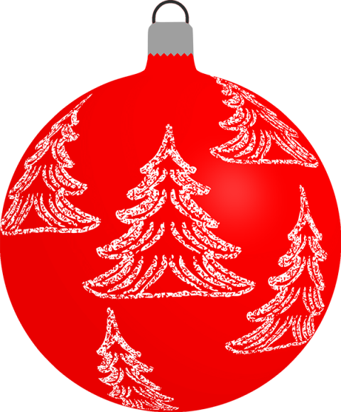 Christmas Red Baubles PNG Images Full HD