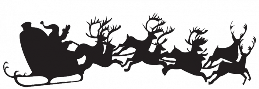 Christmas Santa Sleigh PNG HD Image