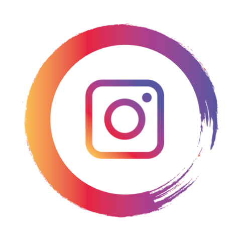 Circle Instagram Brush Design Modern Logo PNG