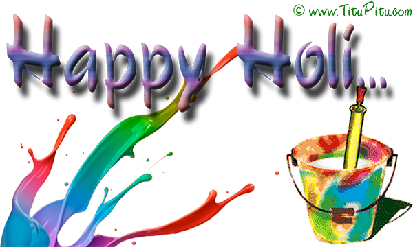 Colorful Happy Holi Text PNG Download  New
