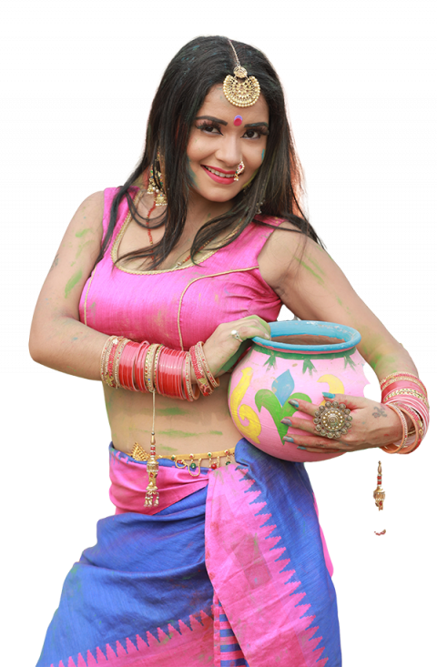 Colorful Holi Girls PNG Download For Editing