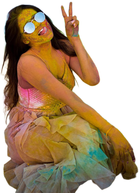 Colorful Holi Girls PNG Download For Editing  Free