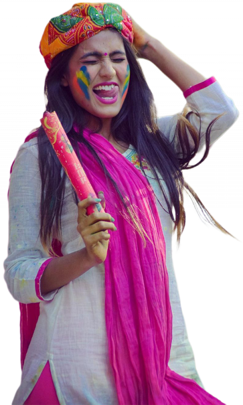 Colorful Holi Girls PNG Download For Editing  Full HD