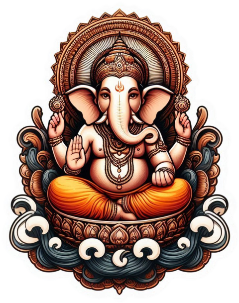 Decorative Ganesha png for ganesh Chaturthi celebrations