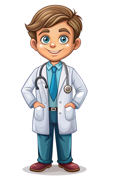 Doctor cartoon character png transparent background