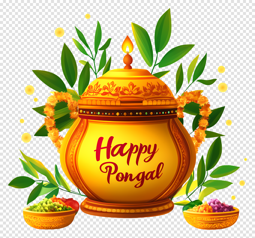 Download Free Happy Pongal Png Stylish Text