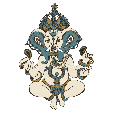Download Hindu Lord Ganesha Ornate Sketch Drawing Tattoo Png