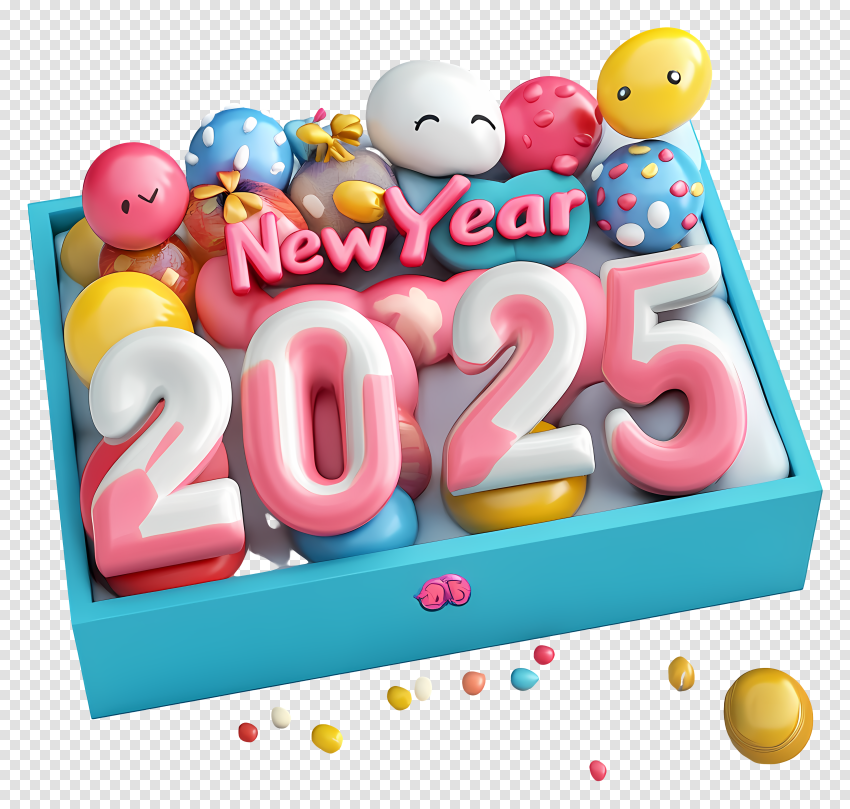 Download New Year 2025 Clipart Text Png Image