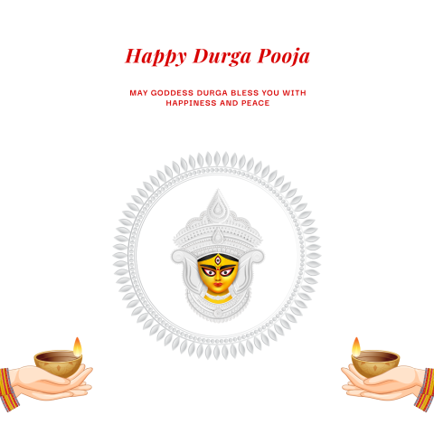 Durga Puja Durga Ashtami Navaratri text Clipart