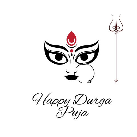 Durga Puja Durga Ashtami Navaratri text png Dussehra holidays transparent