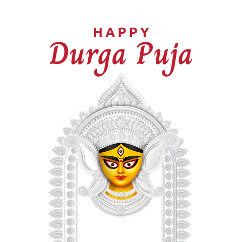 Durga Puja Durga Ashtami Navaratri text png for free