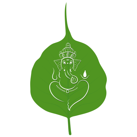 Eco friendly lord ganesha Chaturthi with leaves Design