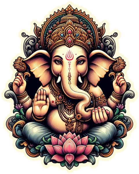 Elegant Ganesha png for ganesh Chaturthi greeting cards