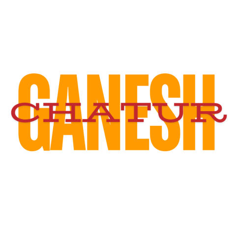 Ganesh chaturthi text png for free images editing