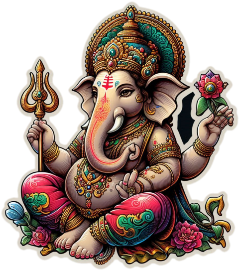 Ganesha png for happy ganesh Chaturthi 2024 posters