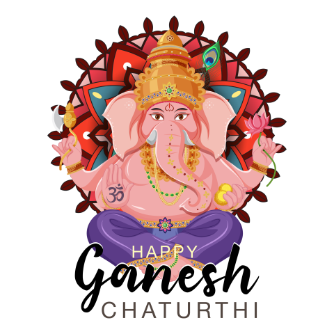 Get Free Ganesh Chaturthi PNG Image for hindu festival Celebrations