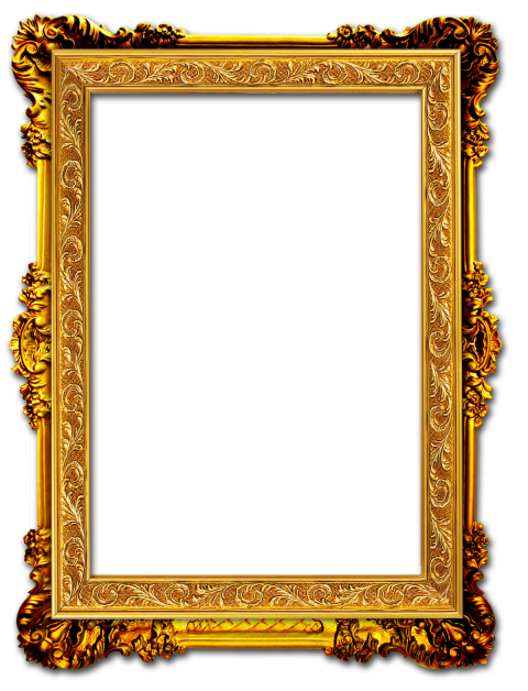 Golden frame Png HD Download Free