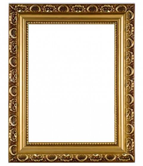 Golden PNG frame two Image Free Download