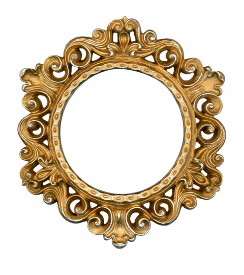 Golden Round Frame PNG Photo Download Free