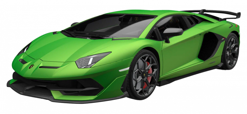 Green Lamborghini Aventador PNG Download