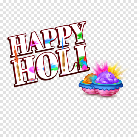 Haappy Holi Coloful Hindi Text Png editing Image